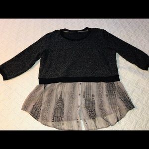 Elie Tahari Layered Look Top